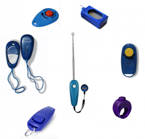 Selection of dog and cat training clickers